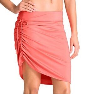 Athleta Pink Ruched Swim Coverup Skirt